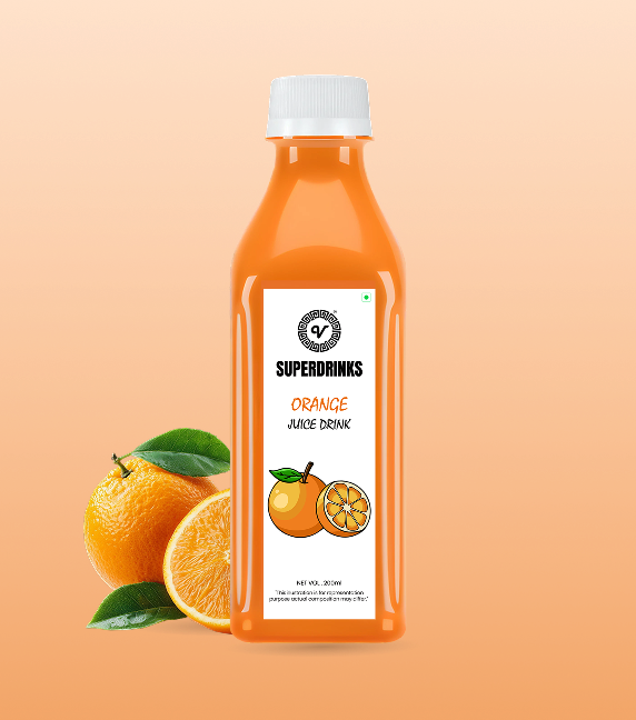 SuperDrinks Orange juice drink, (Pack of 1 - 200ml)